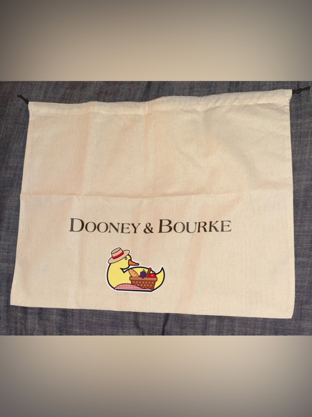 Dooney & Bourke Muslin Dust Bag & Picnic Duck Sticker